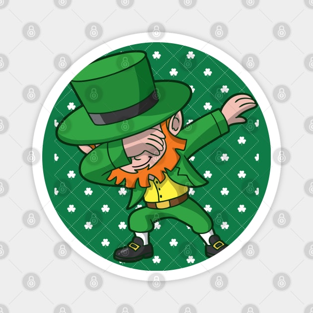 Dabbing Leprechaun Irish St Patricks Day Magnet by E
